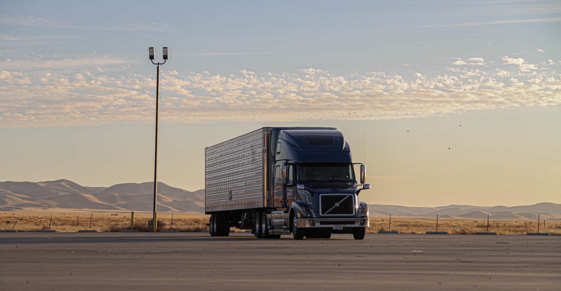 Truck providing road transportation services
